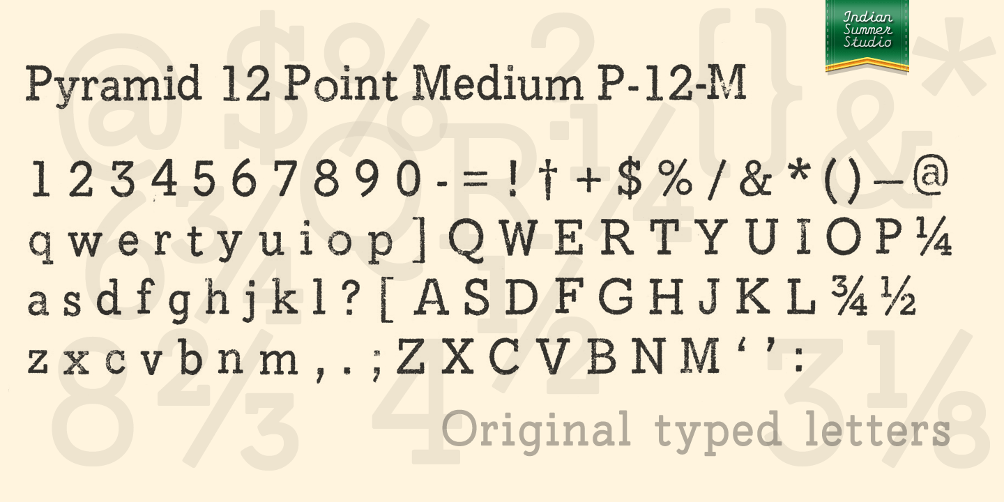 Example font Selectric Pyramid #2
